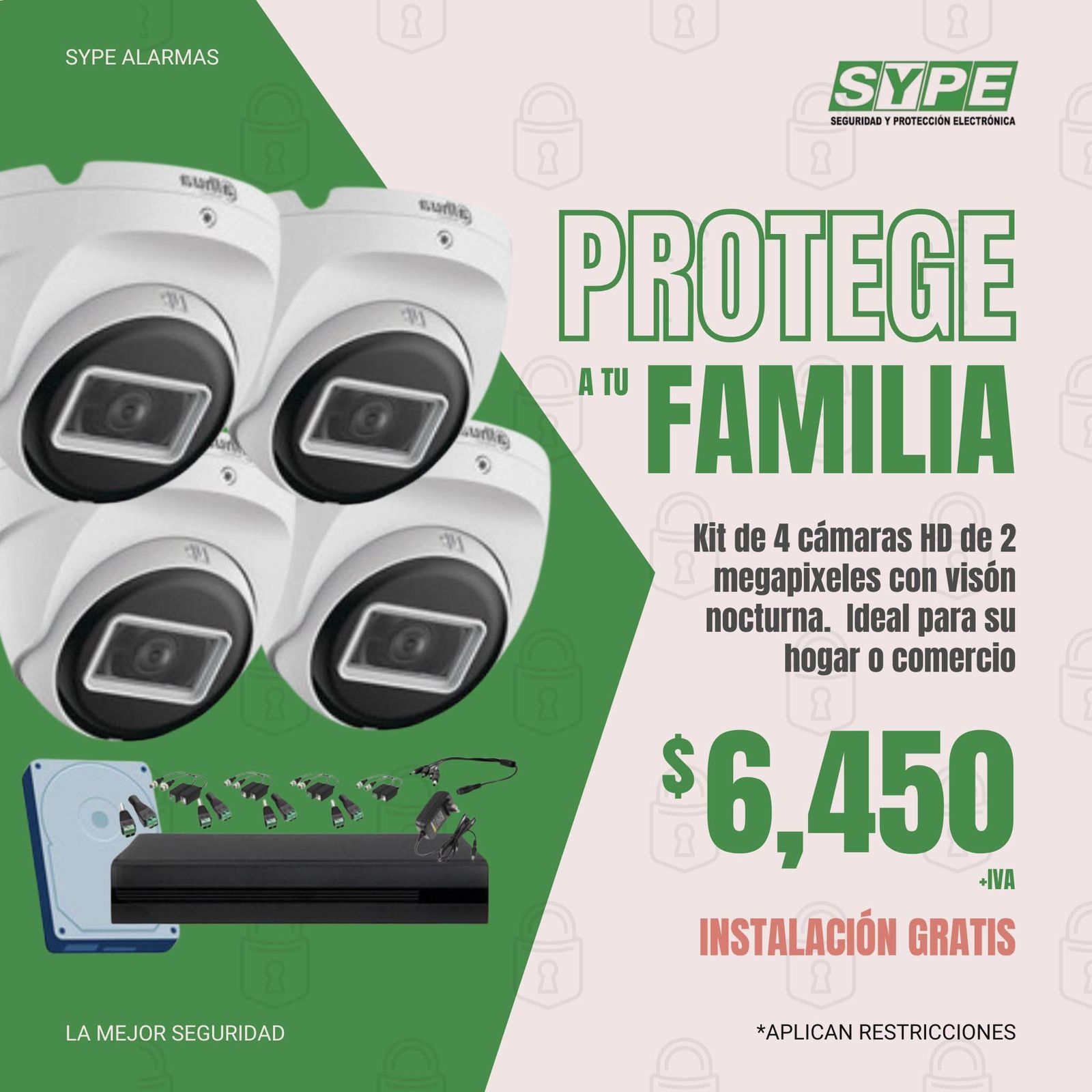 Kit 4 Cámaras HD 2MP